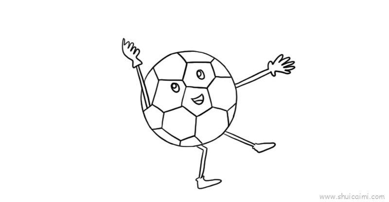 足球的简笔画 一个人在踢足球的简笔画