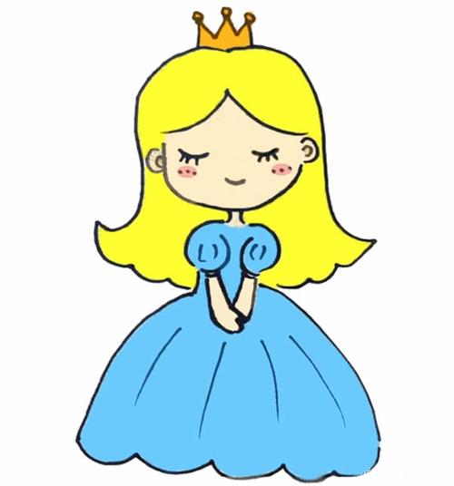 可爱小公主简笔画