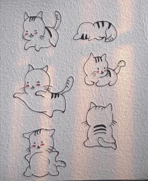 猫咪简笔画可爱手绘