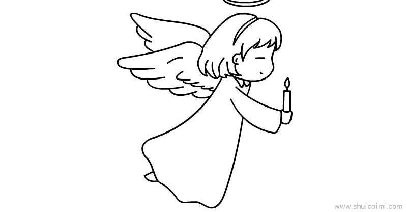 天使可爱简笔画