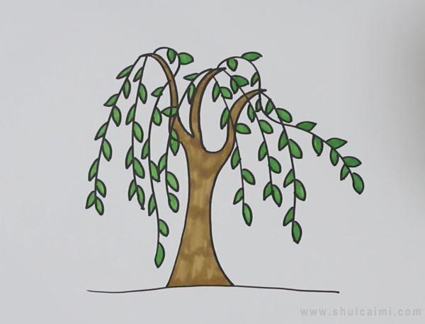 柳树怎么画简笔画