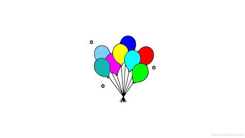 气球简笔画彩色 气球简笔画彩铅