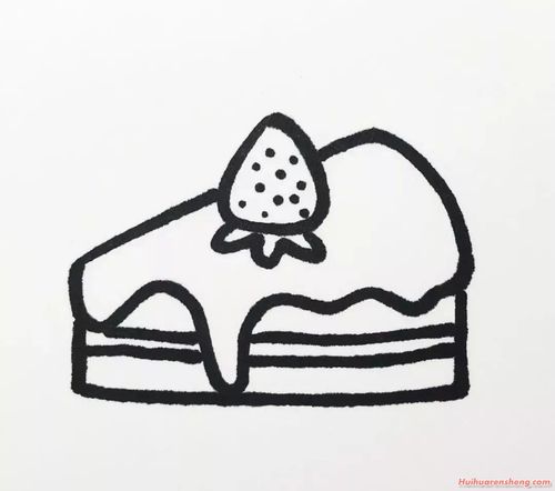 三角形蛋糕简笔画 三角形蛋糕简笔画彩色