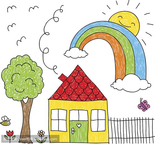 又简单又美丽的房子画 又简单又美丽的房子画四年级