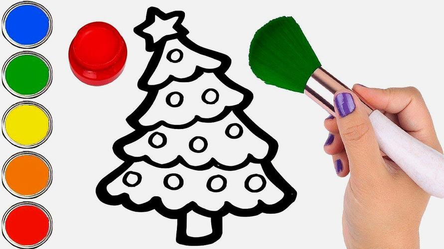 冬天的圣诞树怎么画 冬天的圣诞树怎么画手机壁纸