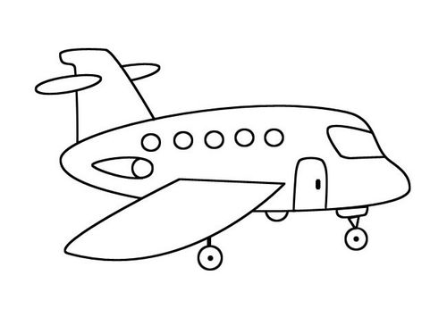 儿童简笔画飞机 3-6岁儿童简笔画飞机