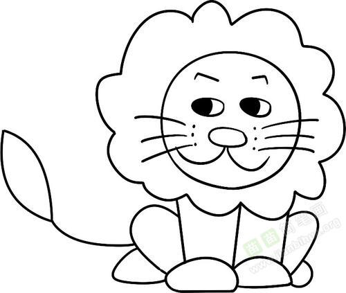 狮子的简笔画 