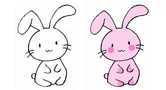 兔子简笔画带颜色