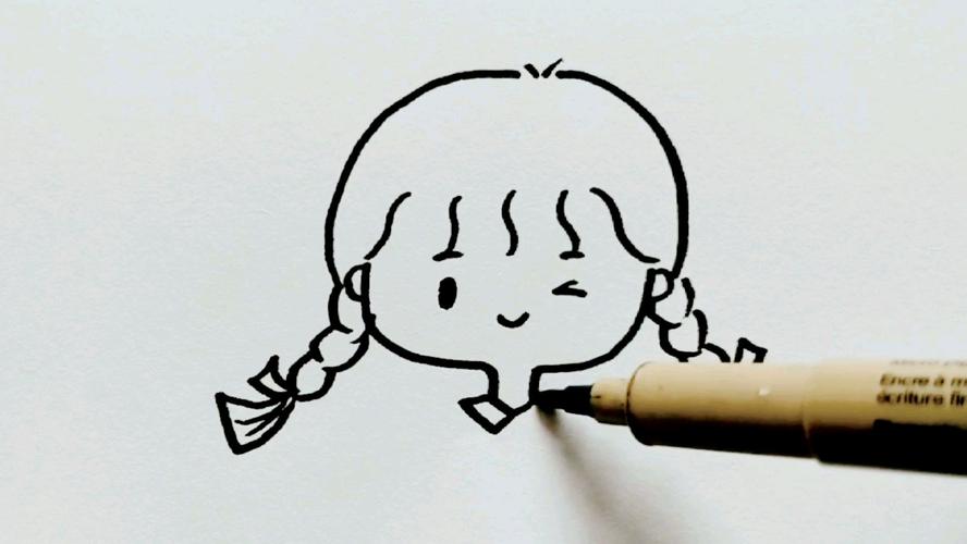 可爱的简笔画小女孩 可爱的简笔画小女孩只要头部