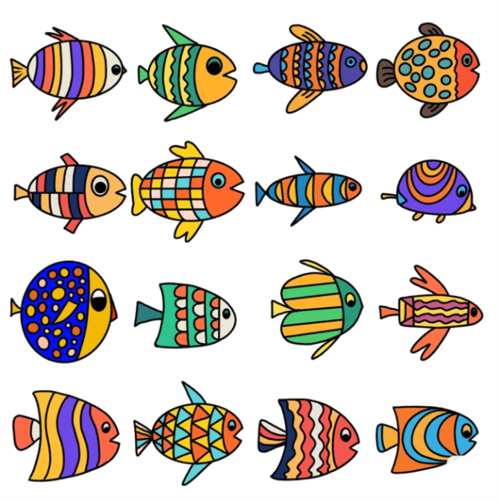 鱼简笔画图片大全彩色 鱼简笔画图片大全彩色简单