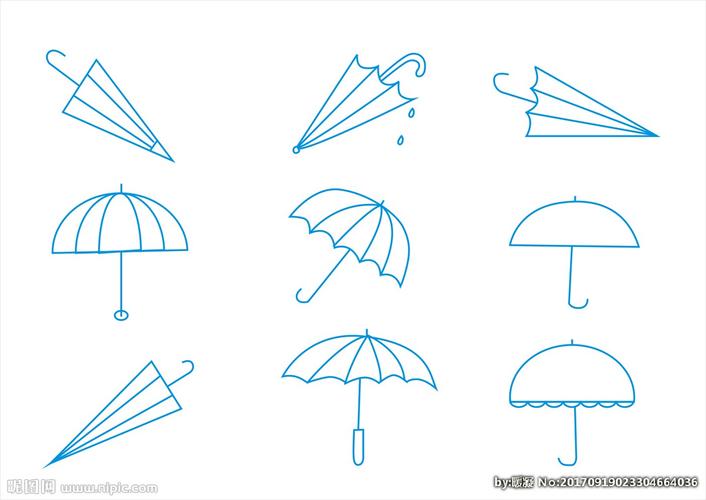 怎么画雨伞 怎么画雨伞