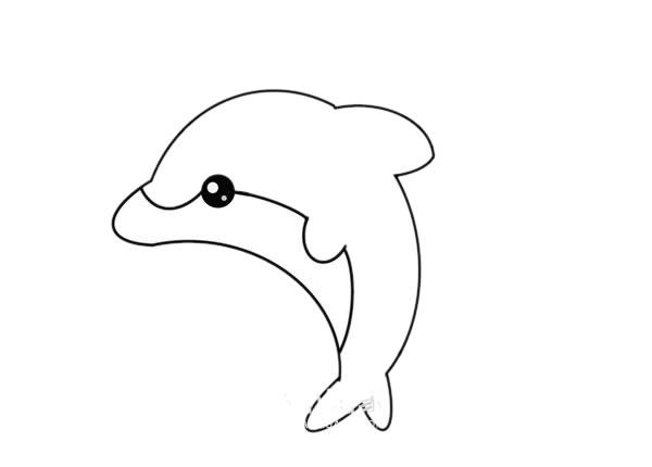 海豚画法简笔画图片