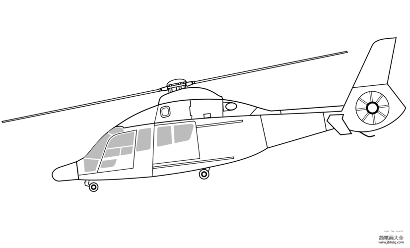 直升飞机的简笔画 武装直升飞机的简笔画
