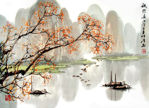 中国山水画欣赏大全 全国一等奖的山水画