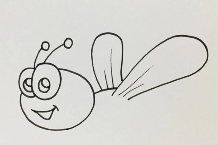 简笔画蜜蜂的简单画法 简笔画蜜蜂的画法最简单