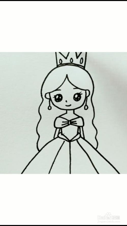 小公主简笔画图片