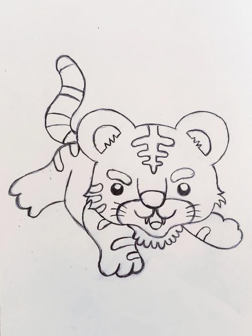 老虎的简笔画简单可爱 老虎的简笔画简单可爱儿童简笔画