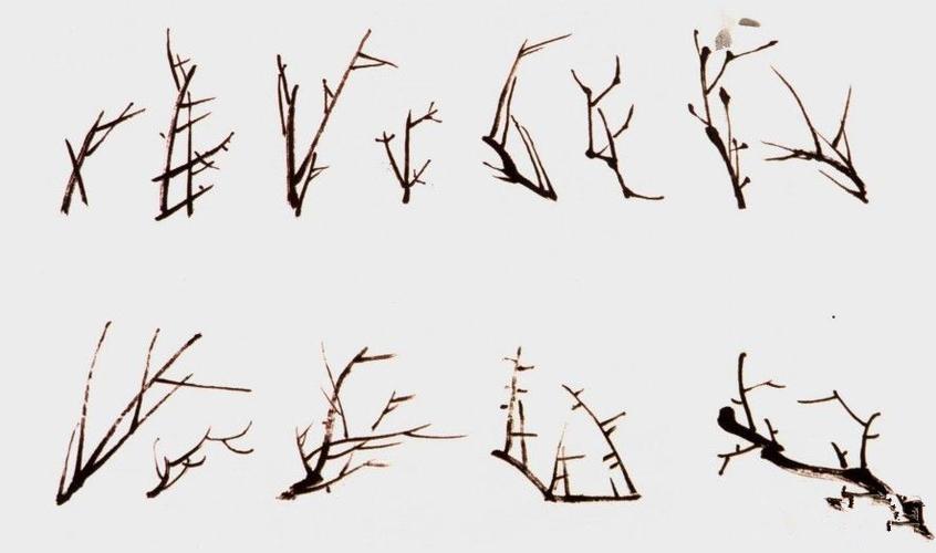 国画树枝的画法 国画树枝的画法图片大全