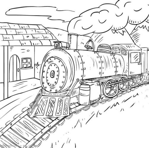 蒸汽火车头图片简笔画图片