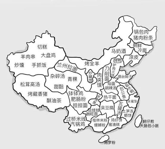 中国地图简笔画儿童简单