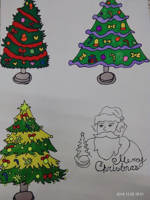 画圣诞树的图片 画圣诞树图片大全