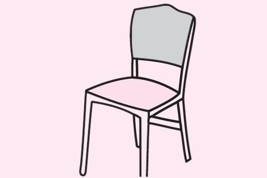 简笔画椅子 简笔画椅子背面
