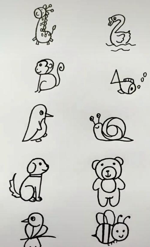 用数字画画动物简笔画 用数字画画动物简笔画视频