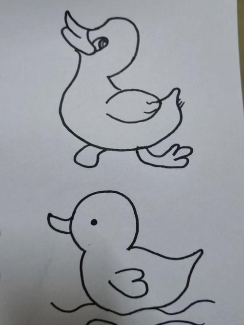 鸭子的简笔画 