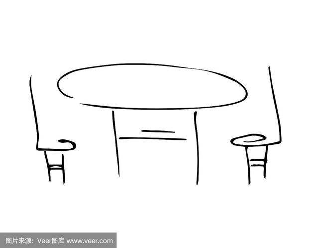 桌子和椅子的简笔画