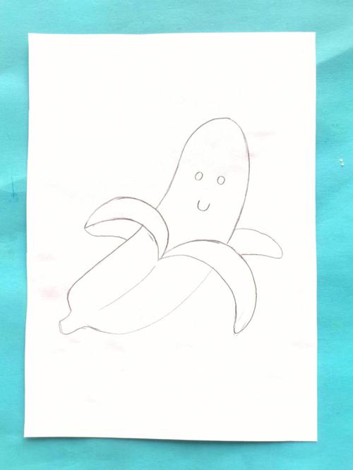 香蕉简笔画彩色 香蕉简笔画彩色可爱图片