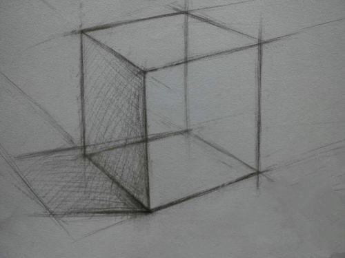 立方体素描 立方体素描步骤图