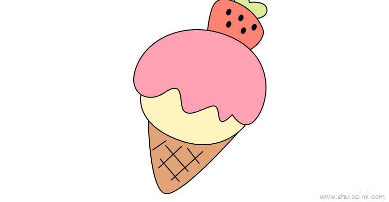 冰淇淋图片简笔画 冰淇淋图片简笔画彩色