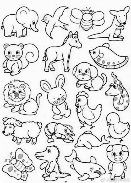 幼儿十种动物简笔画 幼儿常见动物简笔画