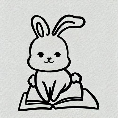 坐着的小兔子简笔画