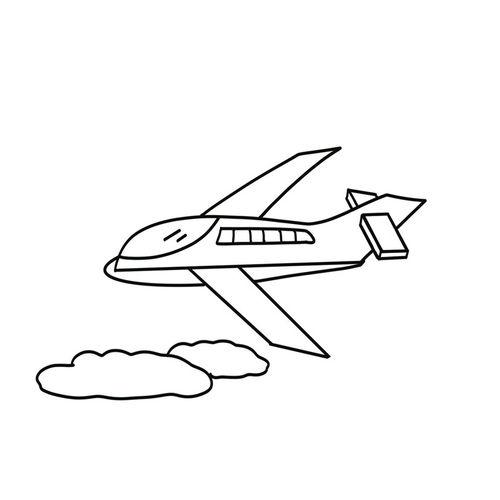 航空飞机简笔画 海南航空飞机简笔画