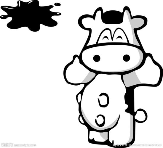 奶牛牛头简笔画图片