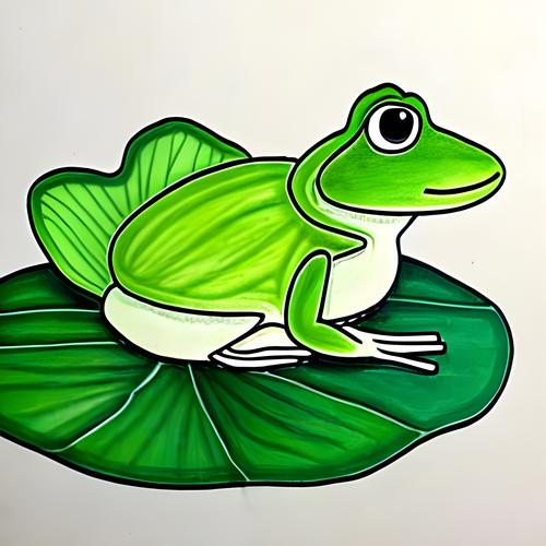 青蛙简笔画彩色 