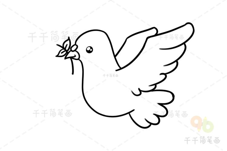 国庆和平鸽简笔画