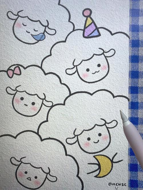 可爱小羊简笔画