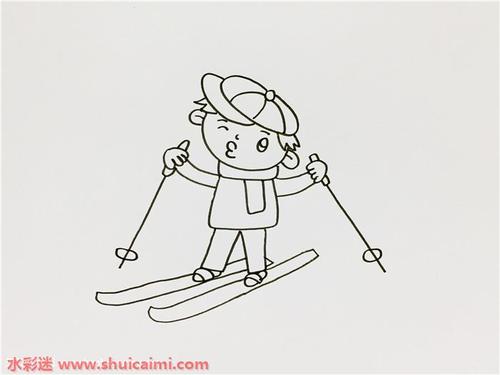 滑雪怎么画简笔画 滑雪怎么画简笔画运动员