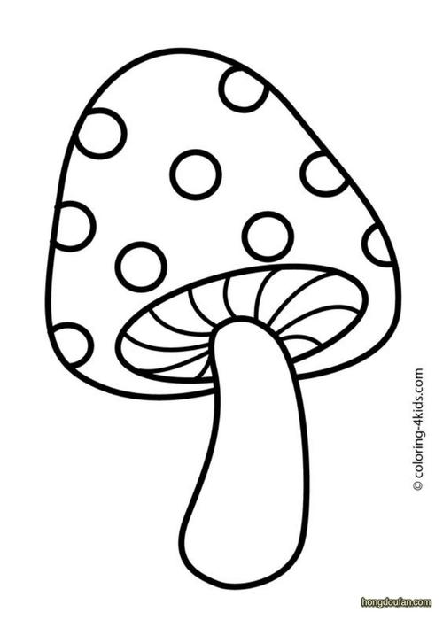 毒蘑菇简笔画 毒蘑菇简笔画带颜色