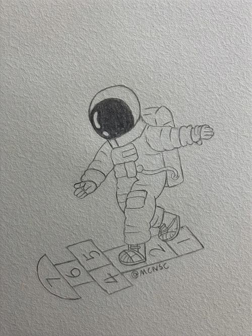 宇航员简笔画涂色 宇航员简笔画涂色可爱