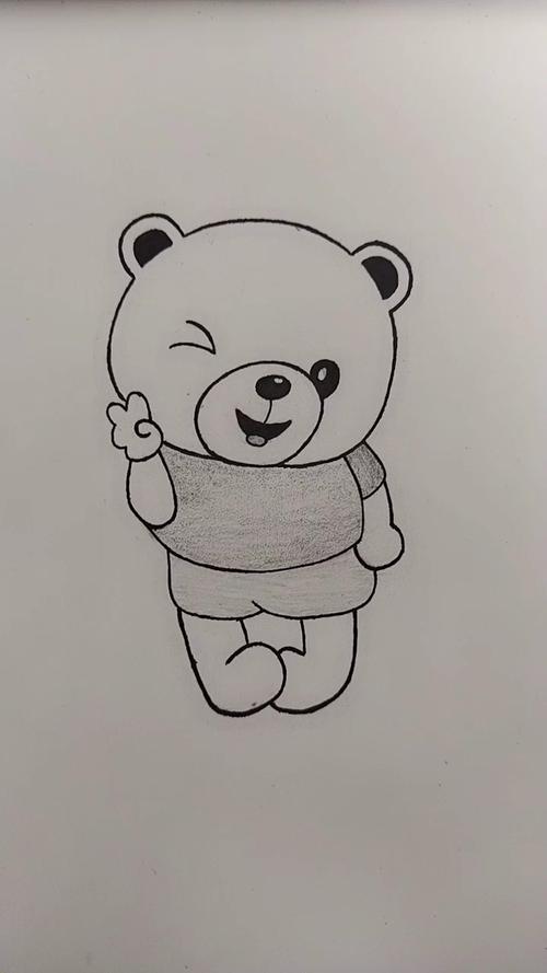 小熊简单画法图片
