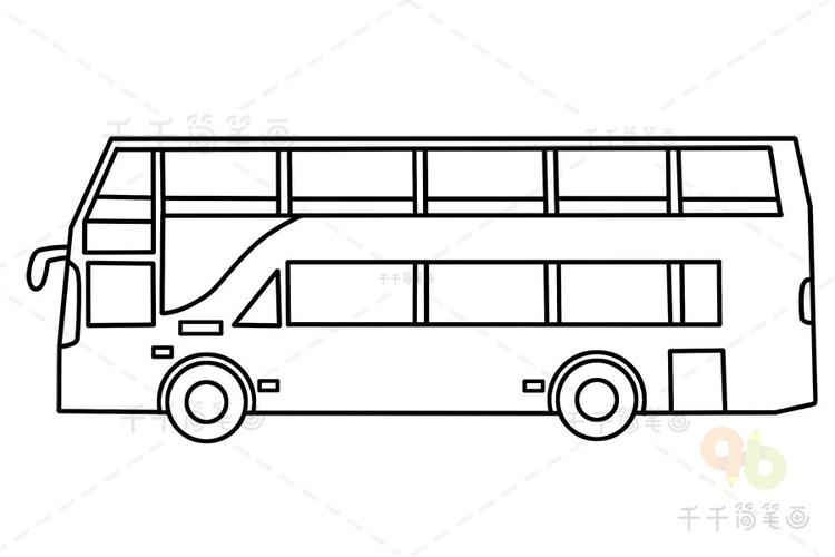 公共汽车的简笔画