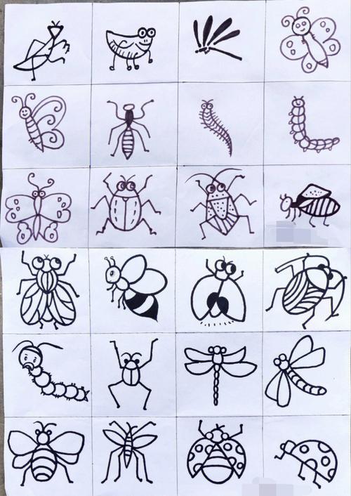 常见昆虫100种简笔画 画昆虫简笔画