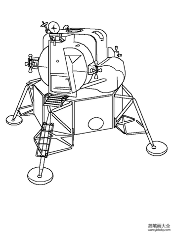月球探测器简笔画