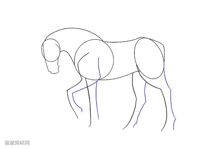 瘦马怎么画简笔画