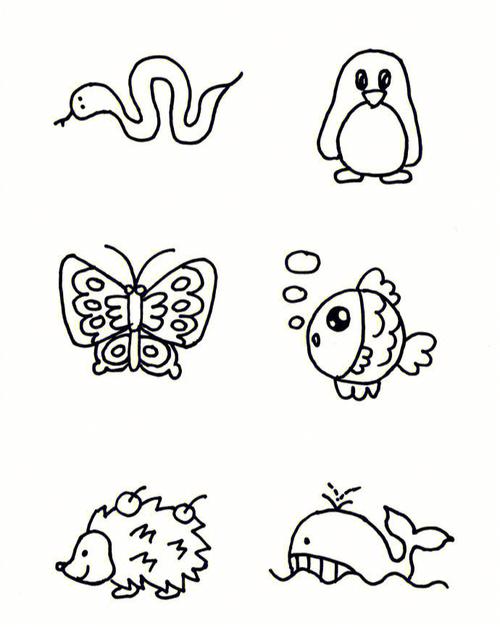 小动物的简笔画 各种小动物的简笔画