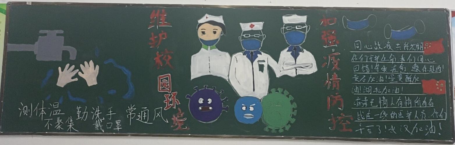 关于疫情的黑板报图片 关于疫情的黑板报图片小学二年级