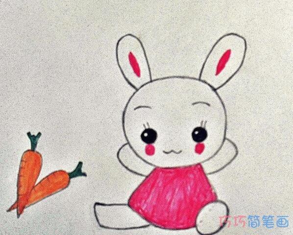 兔子简笔画图片带颜色